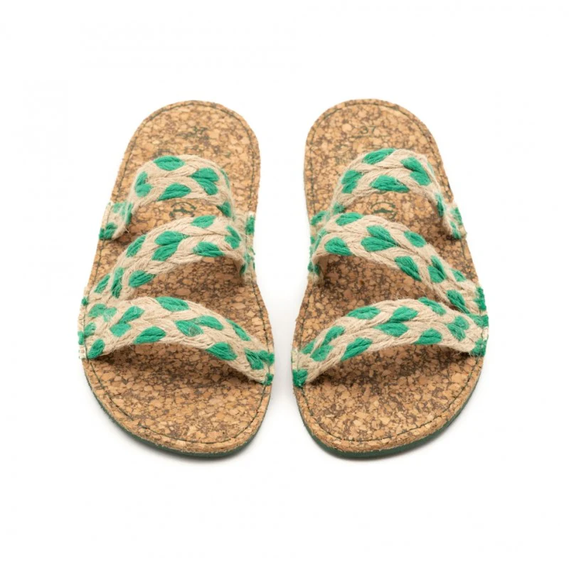 Sandales Marguerite Vertes - Image 3